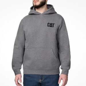 CAT Men’s Sweatshirt Kangaroo Pocket Adjustable Hood, Grey, size, Medium, NWT